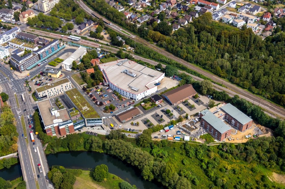 Lünen von oben - Baustelle vom Neubau eines Seniorenzentrums in Lünen im Bundesland Nordrhein-Westfalen, Deutschland