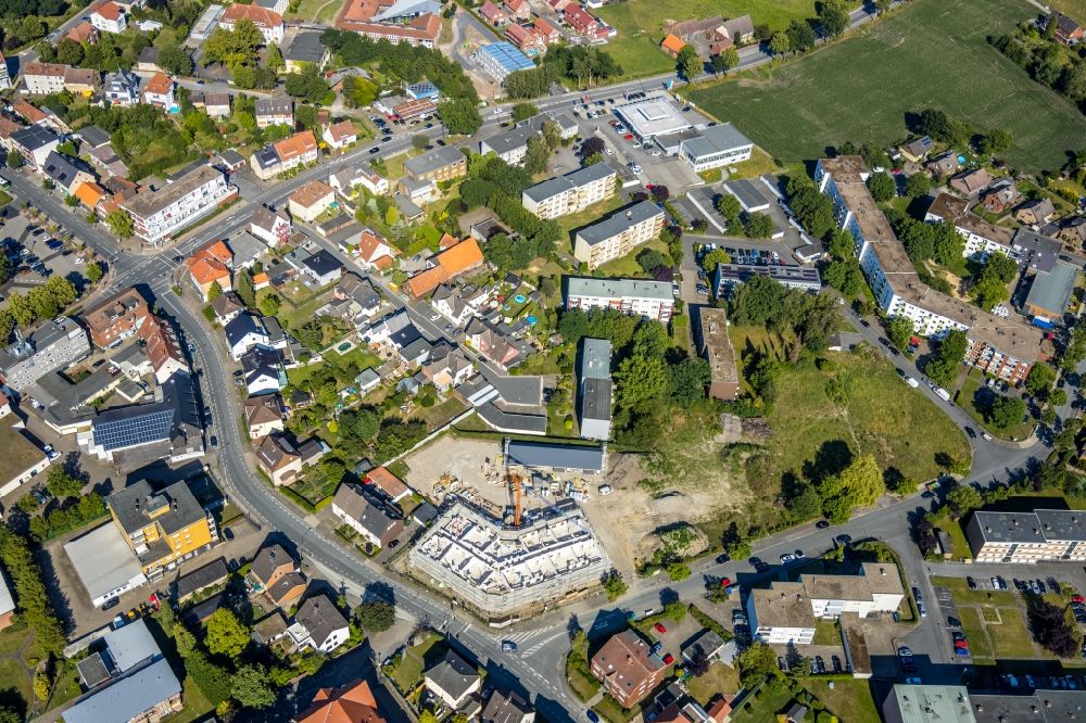 Luftaufnahme Hamm - Baustelle vom Neubau eines Seniorenzentrums im Ortsteil Herringen in Hamm im Bundesland Nordrhein-Westfalen, Deutschland