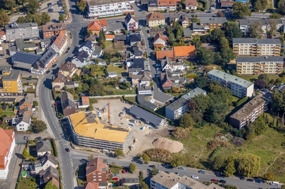 Luftbild Hamm - Baustelle vom Neubau eines Seniorenzentrums im Ortsteil Herringen in Hamm im Bundesland Nordrhein-Westfalen, Deutschland