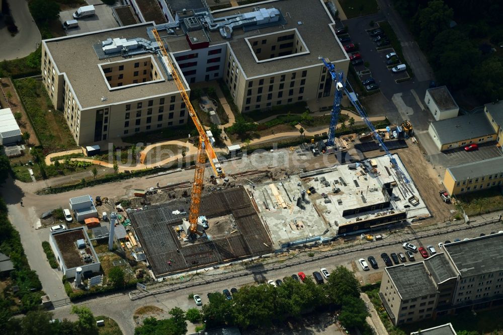 Berlin von oben - Baustelle vom Neubau eines Seniorenzentrums im Ortsteil Kaulsdorf in Berlin, Deutschland