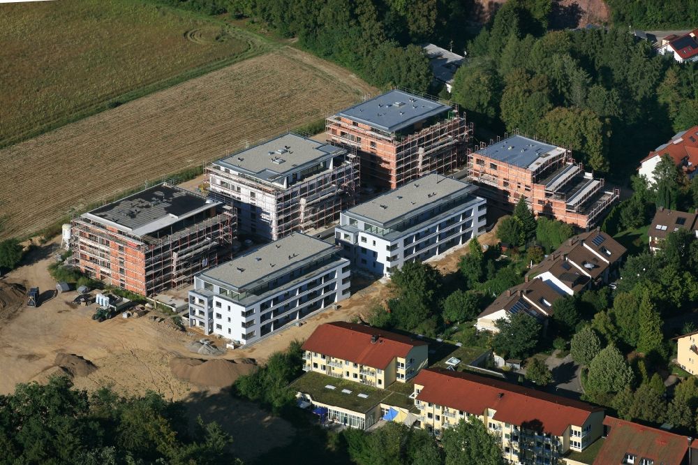 Luftaufnahme Bad Säckingen - Baustelle und Neubau der Wohnanlage und des Neubaugebietes Wohnen am Schöpfebach in Bad Säckingen im Bundesland Baden-Württemberg