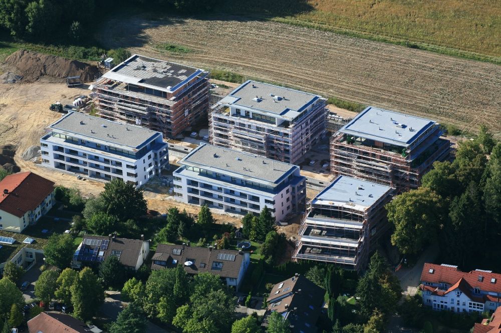 Bad Säckingen von oben - Baustelle und Neubau der Wohnanlage und des Neubaugebietes Wohnen am Schöpfebach in Bad Säckingen im Bundesland Baden-Württemberg