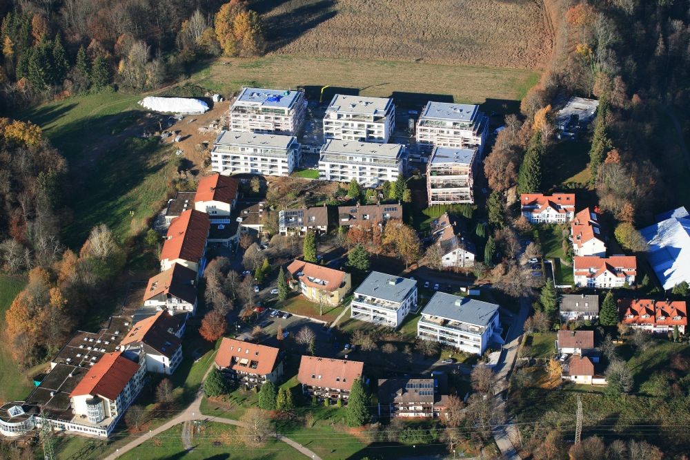 Luftbild Bad Säckingen - Baustelle und Neubau der Wohnanlage und des Neubaugebietes Wohnen am Schöpfebach in Bad Säckingen im Bundesland Baden-Württemberg