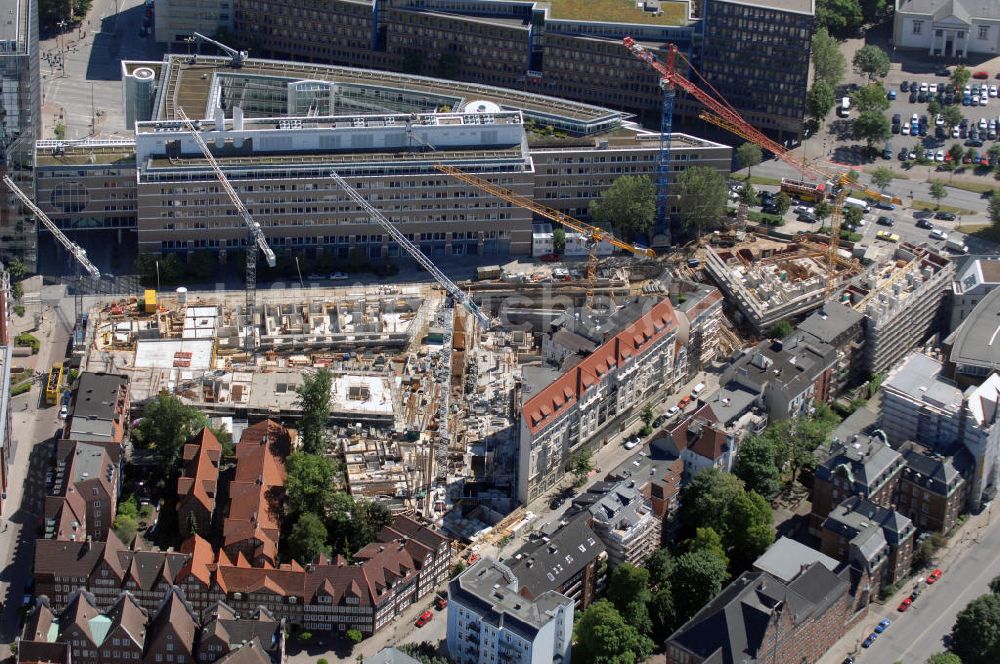 Luftbild Hamburg - Baustelle vom Projekt Wallhöfe Quartier Neustadt-Nord Hamburg
