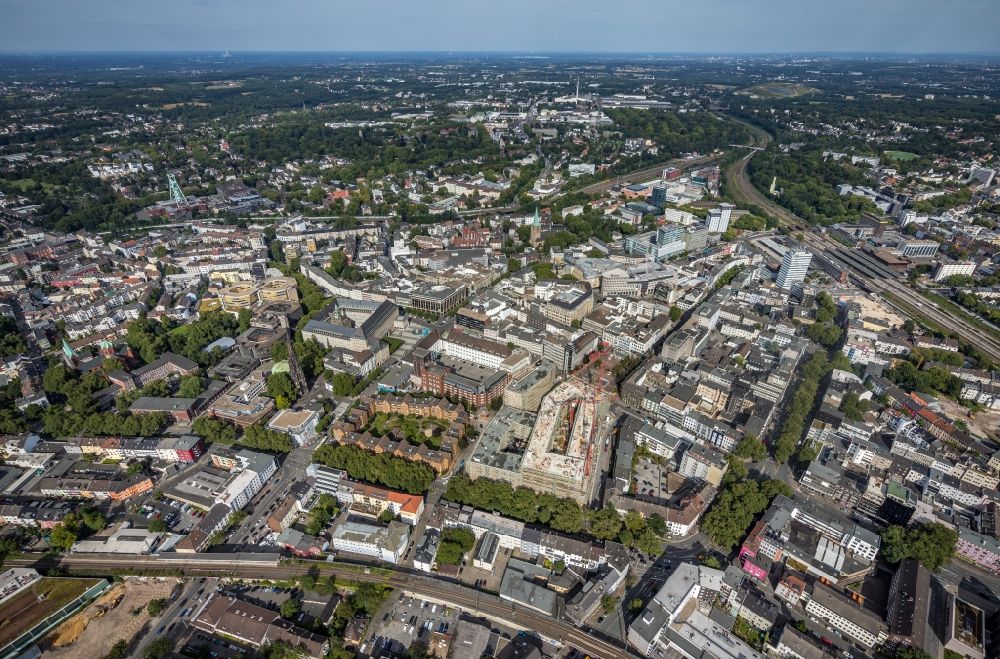 Bochum von oben - Baustelle Stadtquartier - Viktoria Karree in Bochum im Bundesland Nordrhein-Westfalen, Deutschland