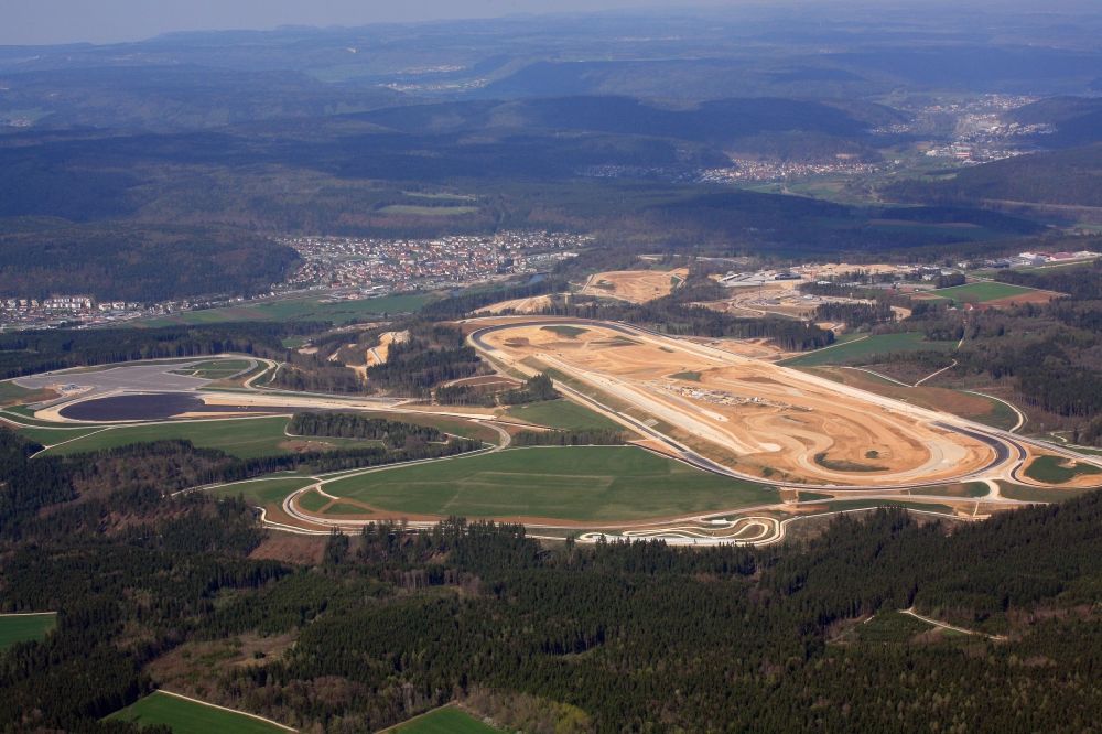 Luftbild Immendingen - Baustelle Teststrecke des Daimler AG Prüf- und Technologiezentrum in Immendingen im Bundesland Baden-Württemberg, Deutschland