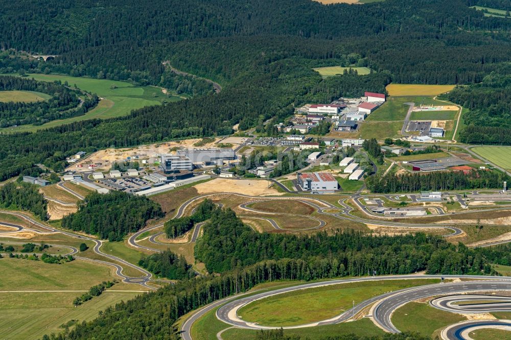 Immendingen von oben - Baustelle Teststrecke des Daimler AG Prüf- und Technologiezentrum in Immendingen im Bundesland Baden-Württemberg, Deutschland
