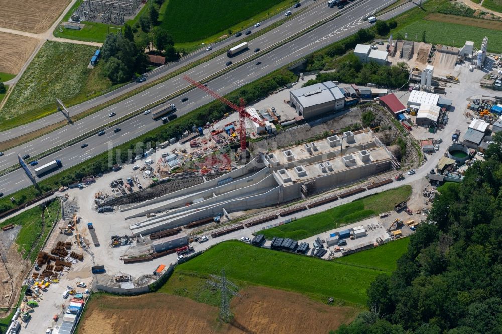 Stuttgart von oben - Baustelle mit Tunnelführungsarbeiten für die Streckenführung und den Verlauf des Eisenbahntunnel für Stuttgart 21 in Stuttgart im Bundesland Baden-Württemberg