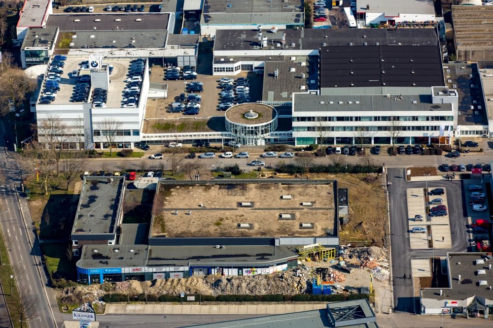 Luftaufnahme Essen - Baustelle zu Umbauarbeiten der Löscher Bäckerei & Konditorei GmbH in Essen im Bundesland Nordrhein-Westfalen