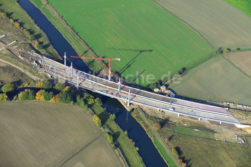Luftbild Bad Oeynhausen - Baustelle der Werrebrücke in Bad Oeynhausen im Bundesland Nordrhein-Westfalen