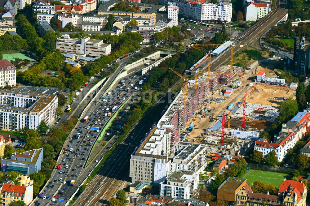 Berlin aus der Vogelperspektive: Baustelle Wohnanlage Friedenauer Höhe im Ortsteil Wilmersdorf in Berlin, Deutschland