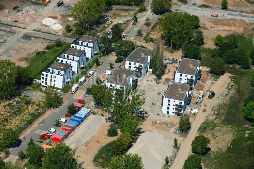 Luftaufnahme Schweinfurt - Baustelle des Wohnensemble Living@Manor im Ortsteil Bellevue in Schweinfurt im Bundesland Bayern, Deutschland