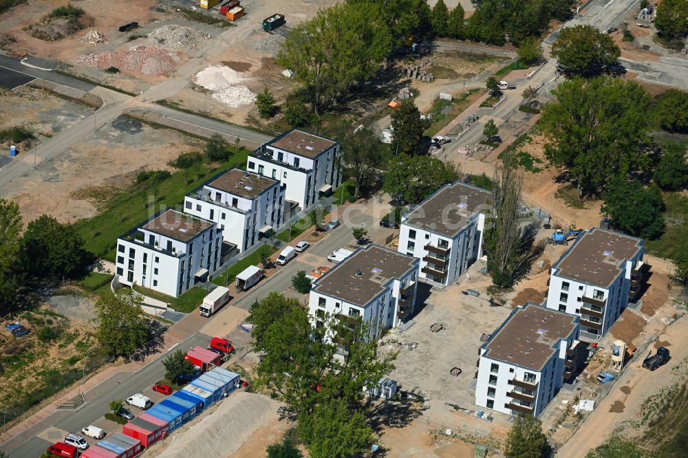 Schweinfurt von oben - Baustelle des Wohnensemble Living@Manor im Ortsteil Bellevue in Schweinfurt im Bundesland Bayern, Deutschland