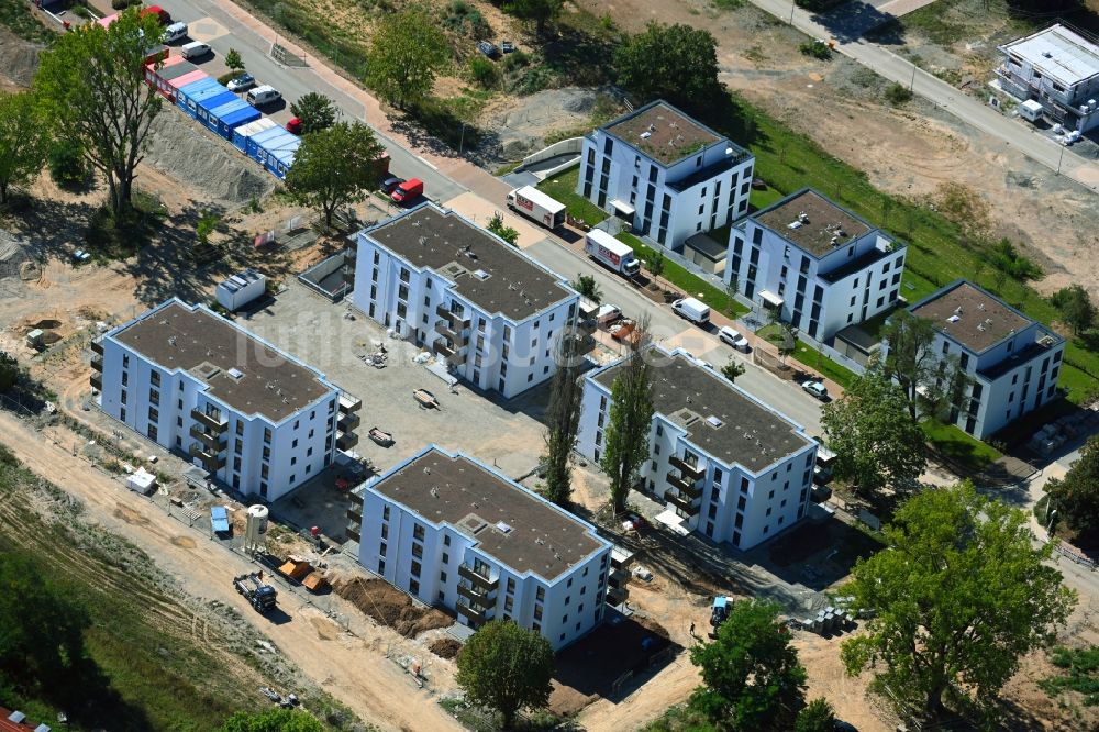 Schweinfurt aus der Vogelperspektive: Baustelle des Wohnensemble Living@Manor im Ortsteil Bellevue in Schweinfurt im Bundesland Bayern, Deutschland