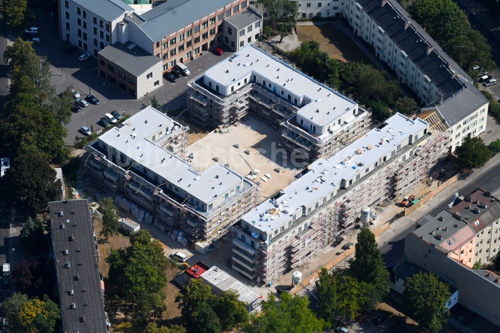 Luftbild Berlin - Baustelle Wohngebiet einer Mehrfamilienhaussiedlung Alte Kaulsdorfer Straße im Ortsteil Köpenick in Berlin, Deutschland