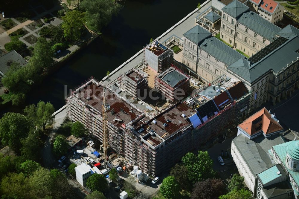Luftaufnahme Potsdam - Baustelle Wohngebiet einer Mehrfamilienhaussiedlung Brauerstraße in Potsdam im Bundesland Brandenburg, Deutschland