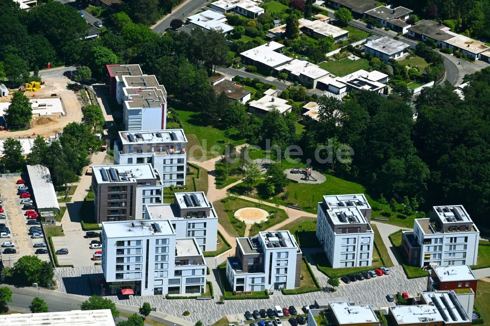 Luftaufnahme Wolfsburg - Baustelle Wohngebiet einer Mehrfamilienhaussiedlung an der John-F.-Kennedy-Allee in Wolfsburg im Bundesland Niedersachsen, Deutschland