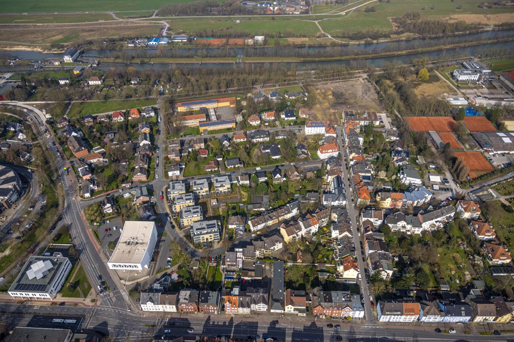 Luftaufnahme Hamm - Baustelle Wohngebiet einer Mehrfamilienhaussiedlung RIETZGARTEN-QUARTIER an der Rietzgartenstraße in Hamm im Bundesland Nordrhein-Westfalen, Deutschland
