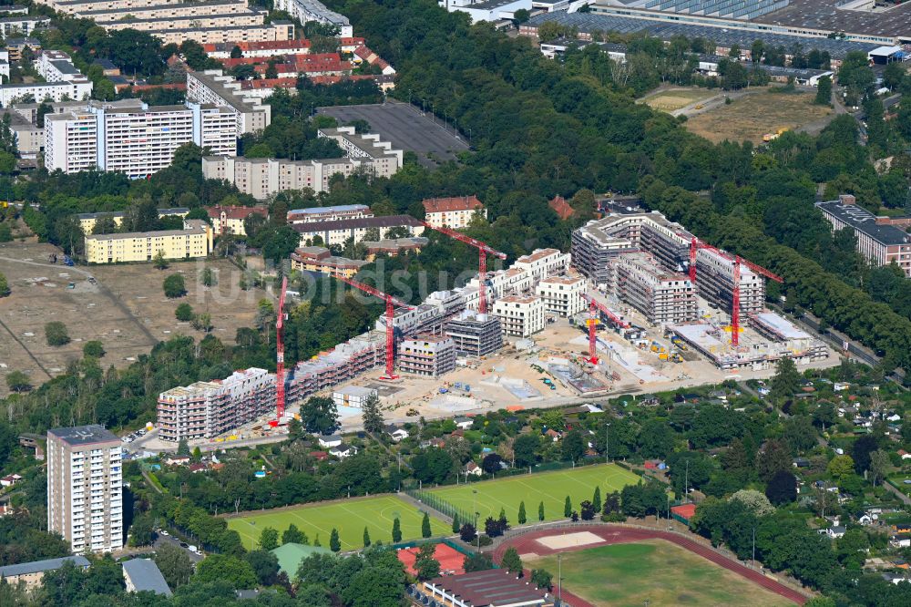 Luftbild Berlin - Baustelle Wohngebiet einer Mehrfamilienhaussiedlung Seed im Ortsteil Siemensstadt in Berlin, Deutschland