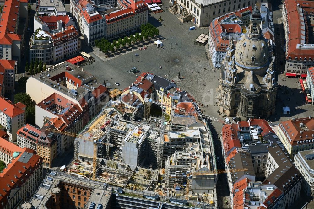 Luftbild Dresden - Baustelle Wohngebiet Quartier Hoym in Dresden im Bundesland Sachsen, Deutschland