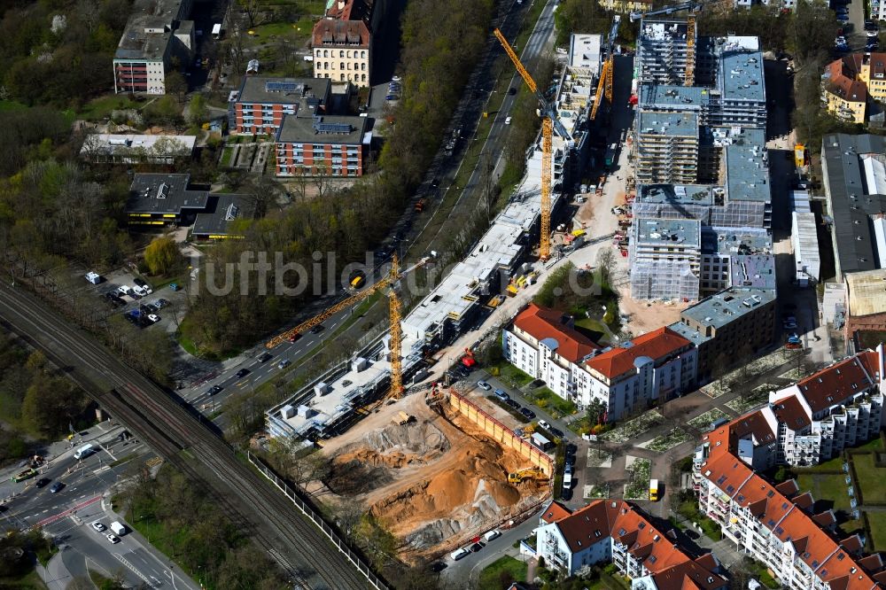Luftaufnahme Nürnberg - Baustelle Wohngebiet Quartier Tafel im Ortsteil Sankt Jobst in Nürnberg im Bundesland Bayern, Deutschland
