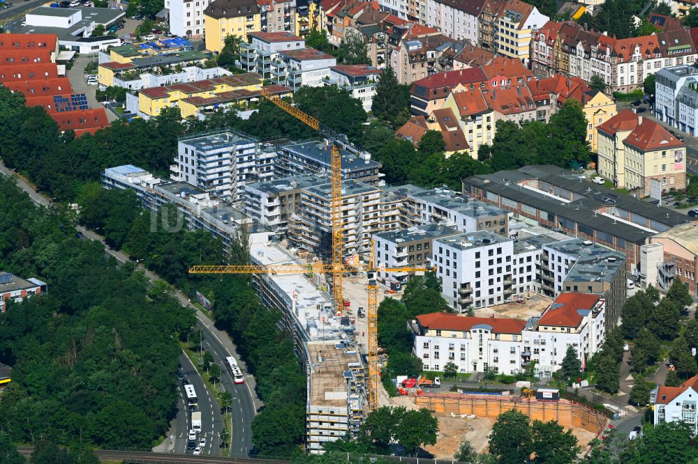Nürnberg von oben - Baustelle Wohngebiet Quartier Tafel im Ortsteil Sankt Jobst in Nürnberg im Bundesland Bayern, Deutschland