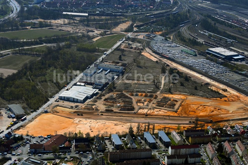 Luftaufnahme Nürnberg - Baustelle Wohngebiet Stadtquartier Lichtenreuth im Ortsteil Rangierbahnhof in Nürnberg im Bundesland Bayern, Deutschland