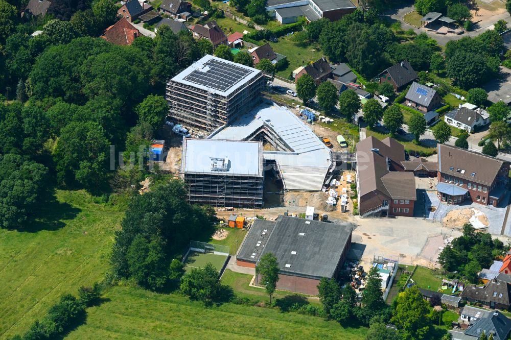 Luftaufnahme Meldorf - Baustelle zum Erweiterungsbau des Schulgebäudes der Gemeinschaftsschule Meldorf in Meldorf im Bundesland Schleswig-Holstein, Deutschland