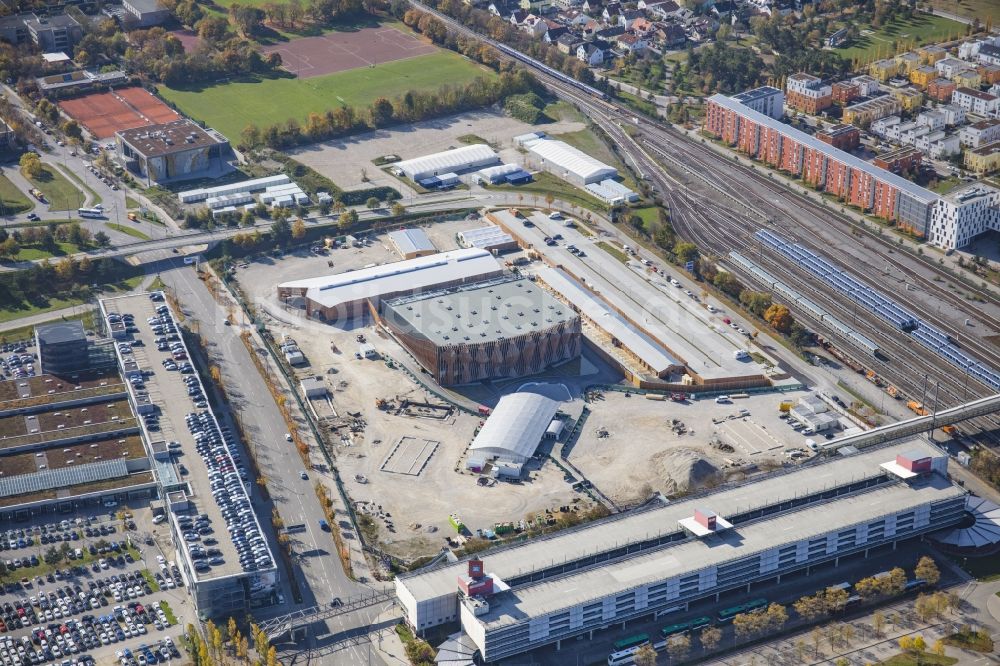 Luftbild München - Baustelle zum Neubau der APASSIONATA World GmbH im Ortsteil Fröttmaning in München im Bundesland Bayern