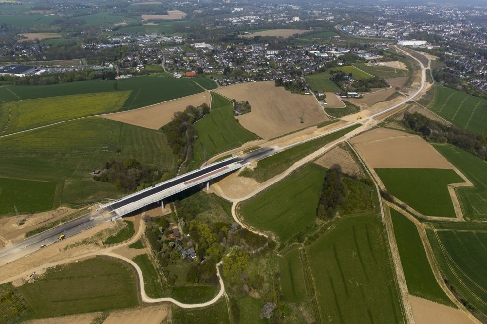 Luftbild Wülfrath - Baustelle zum Neubau und Ausbau der BAB Autobahn A44 in Wülfrath im Bundesland Nordrhein-Westfalen