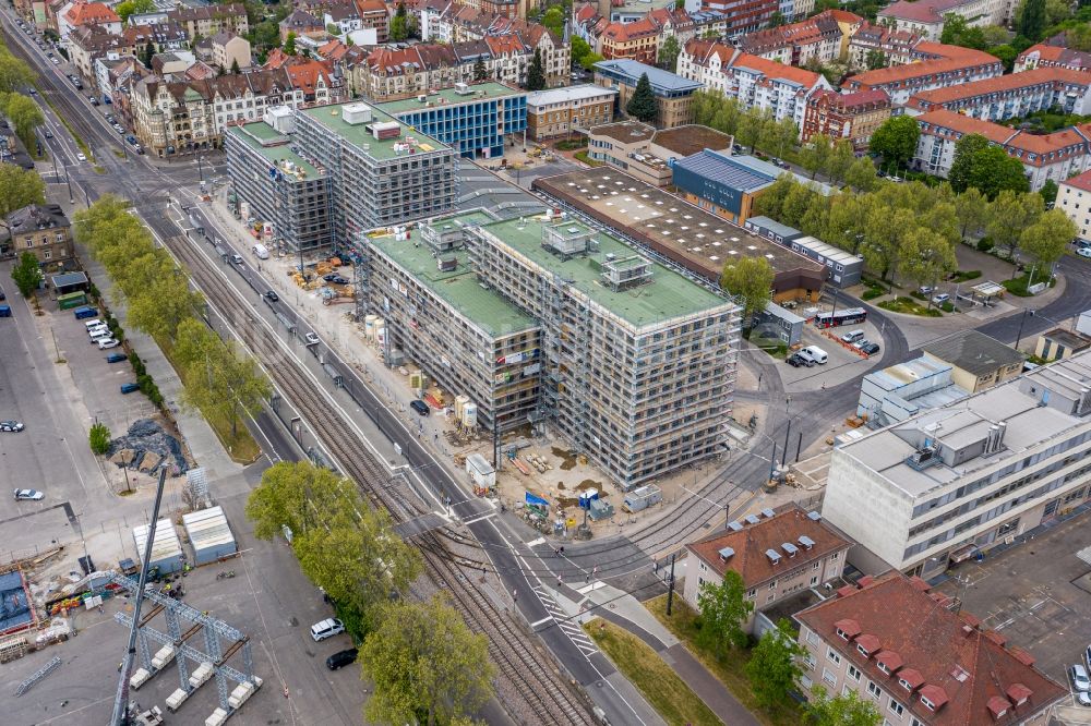 Luftbild Karlsruhe - Baustelle zum Neubau der AVG Zentrale in Karlsruhe im Bundesland Baden-Württemberg, Deutschland