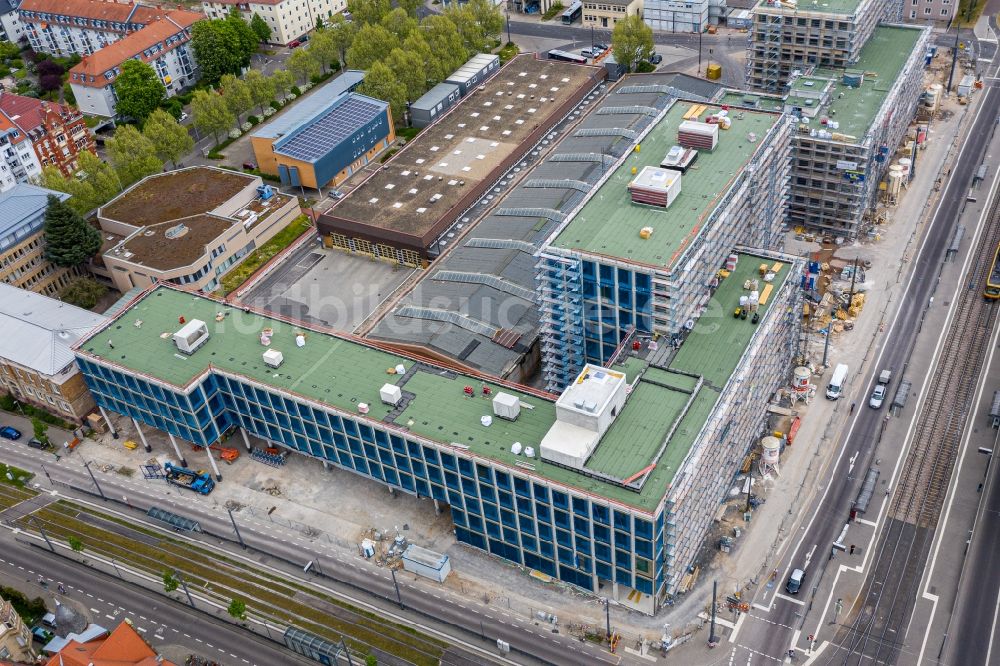Karlsruhe aus der Vogelperspektive: Baustelle zum Neubau der AVG Zentrale in Karlsruhe im Bundesland Baden-Württemberg, Deutschland