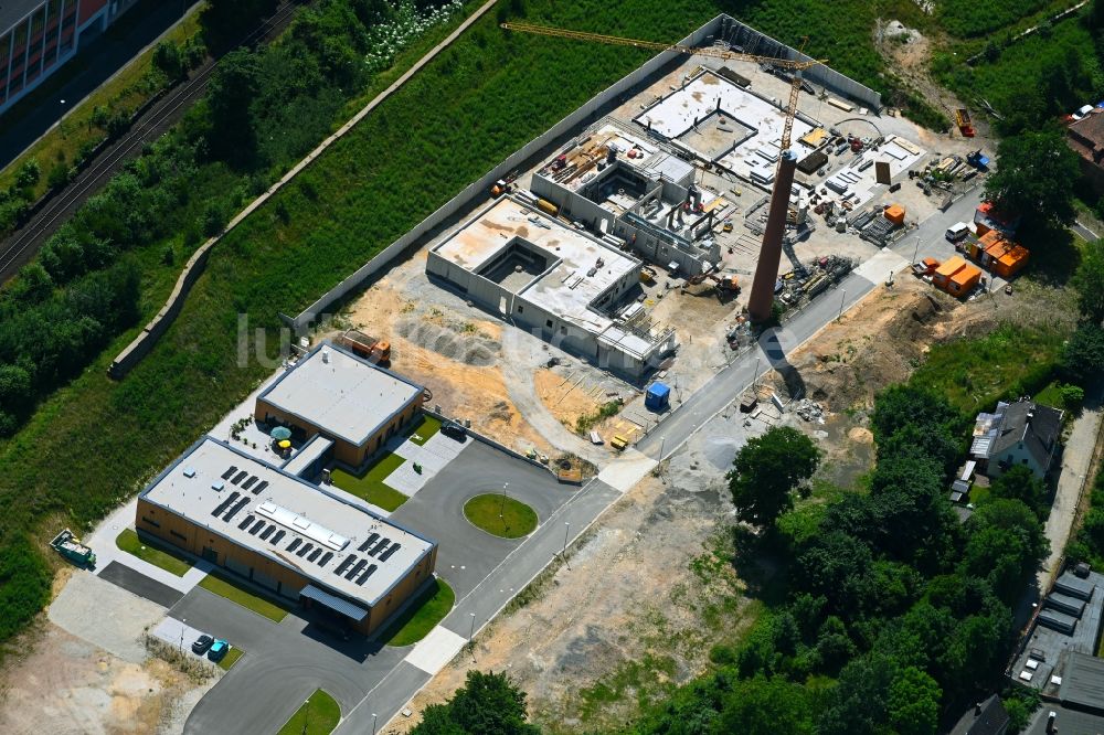Luftbild Arzberg - Baustelle zum Neubau einer Behinderten- Werkstatt und Fördereinrichtung in Arzberg im Bundesland Bayern, Deutschland
