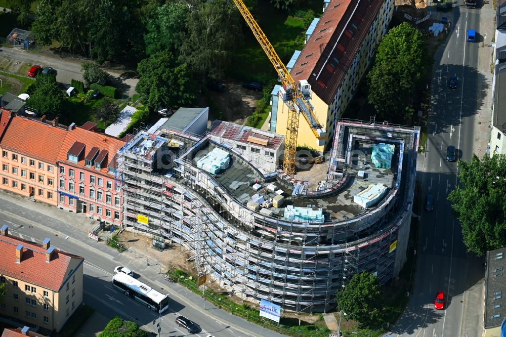 Bernau von oben - Baustelle zum Neubau Bernauer Stadthotel in Bernau im Bundesland Brandenburg, Deutschland