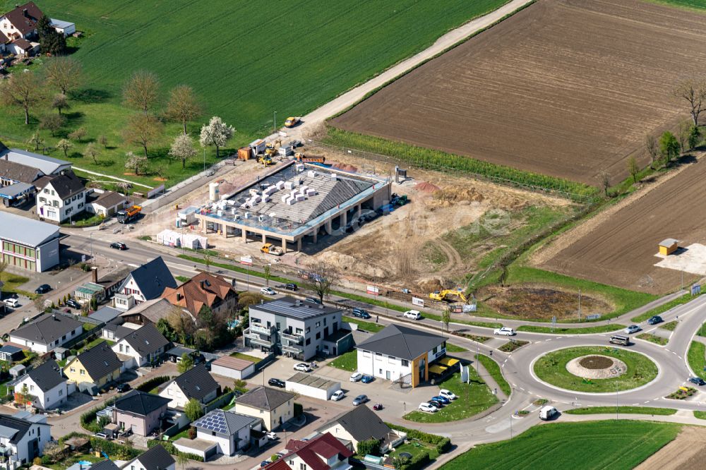 Kippenheim aus der Vogelperspektive: Baustelle zum Neubau eines Bürgerhaus in Kippenheim im Bundesland Baden-Württemberg, Deutschland