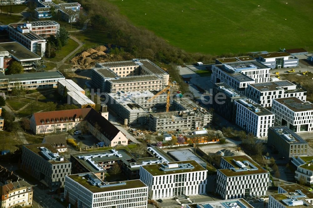 Luftbild Mannheim - Baustelle zum Neubau eines Büro- und Geschäftshaus- Ensemble am Konrad-Zuse-Ring in Mannheim im Bundesland Baden-Württemberg, Deutschland