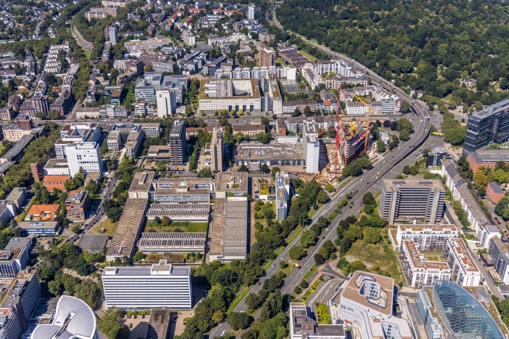 Luftbild Düsseldorf - Baustelle zum Neubau eines Büro- und Geschäftshauses Eclipse in Düsseldorf im Bundesland Nordrhein-Westfalen, Deutschland