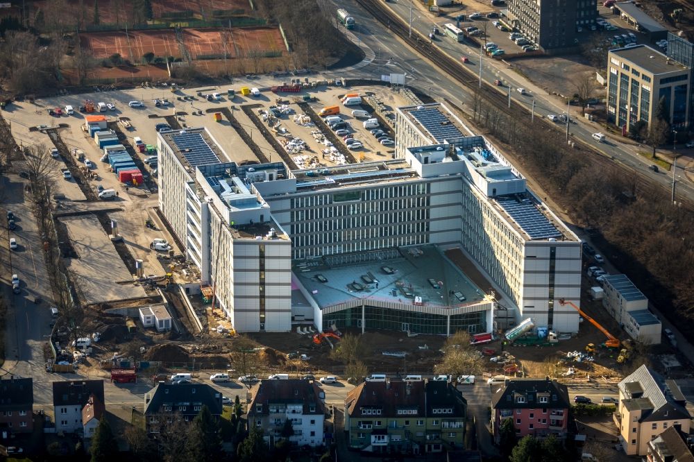 Luftbild Bochum - Baustelle zum Neubau eines Büro- und Geschäftshauses der Vonovia Zentrale in Bochum im Bundesland Nordrhein-Westfalen