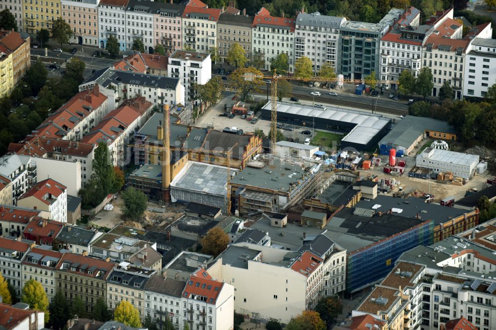 Berlin aus der Vogelperspektive: Baustelle zum Neubau Bötzow Campus im Ortsteil Prenzlauer Berg in Berlin, Deutschland