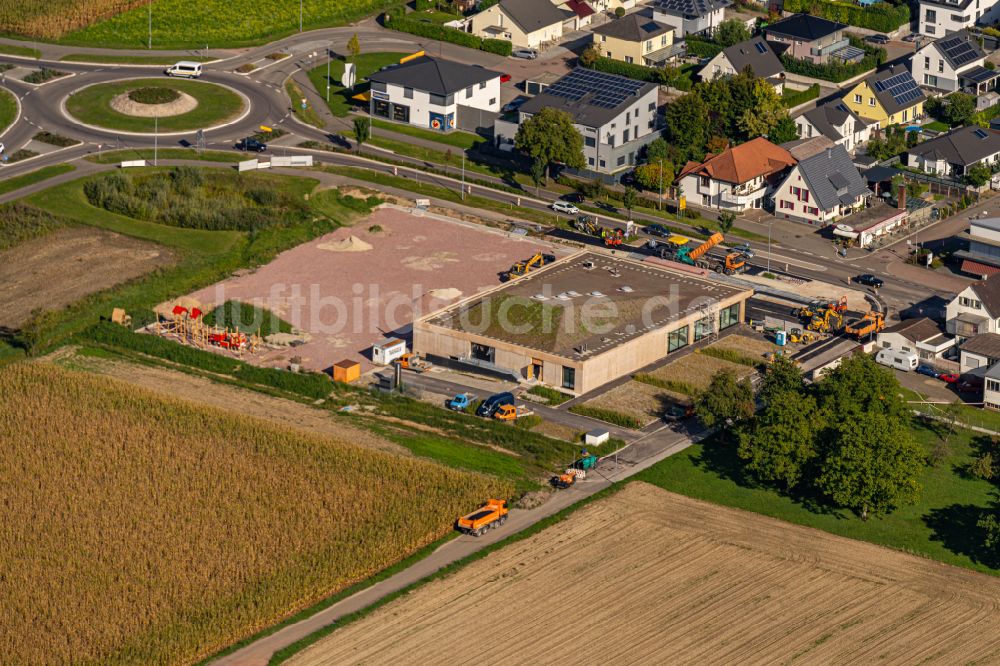Luftaufnahme Kippenheim - Baustelle zum Neubau eines Bürgerhaus in Kippenheim im Bundesland Baden-Württemberg, Deutschland