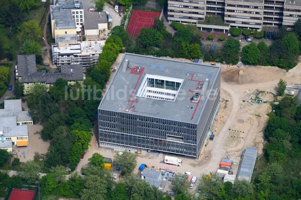Luftaufnahme Berlin - Baustelle zum Neubau des Campus- Gebäudes der Fachhochschule OSZ Lise Meitner in Berlin