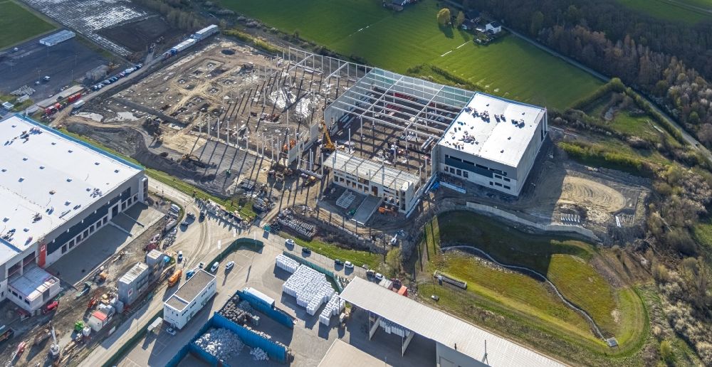 Luftaufnahme Hamm - Baustelle zum Neubau Distribution Park im Ortsteil Uentrop in Hamm im Bundesland Nordrhein-Westfalen, Deutschland