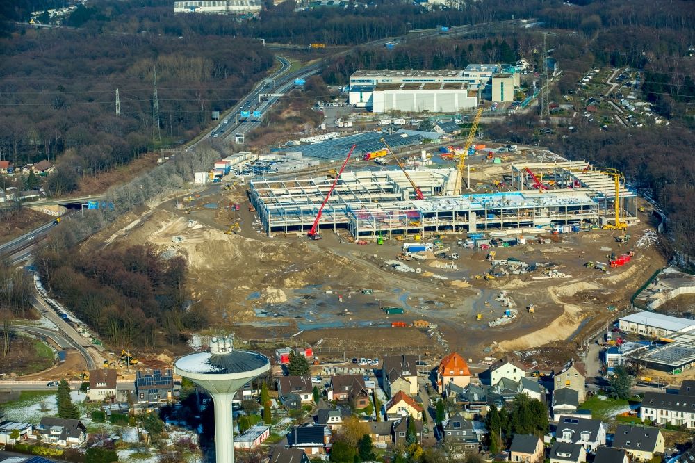 Wuppertal aus der Vogelperspektive: Baustelle zum Neubau des Einrichtungshaus - Möbelmarkt IKEA in Wuppertal im Bundesland Nordrhein-Westfalen