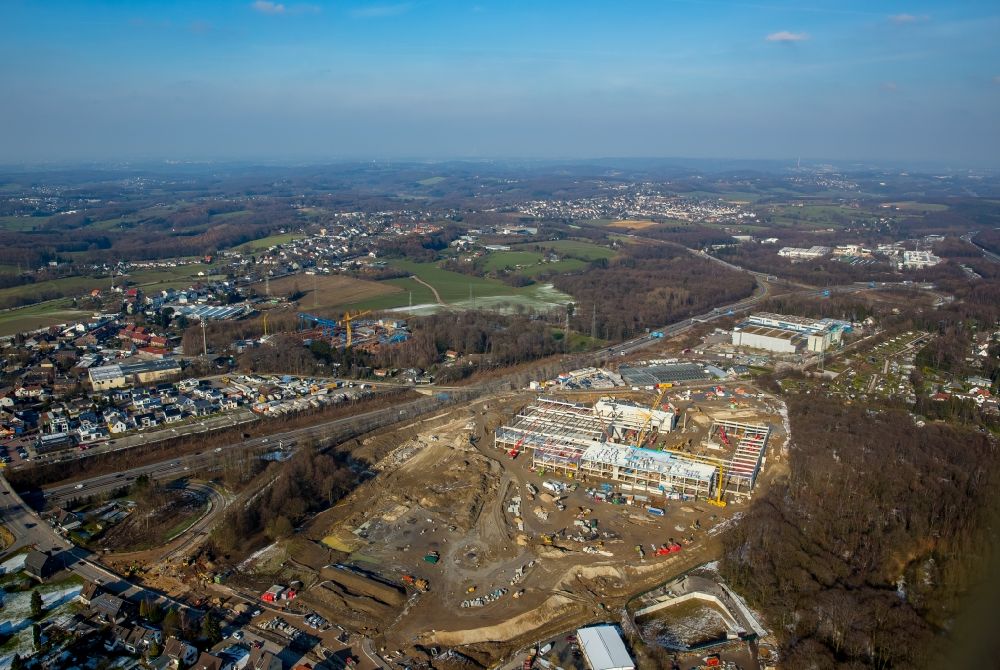 Wuppertal aus der Vogelperspektive: Baustelle zum Neubau des Einrichtungshaus - Möbelmarkt IKEA in Wuppertal im Bundesland Nordrhein-Westfalen