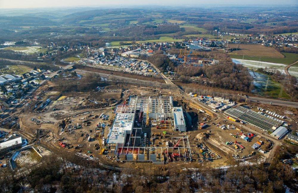 Luftbild Wuppertal - Baustelle zum Neubau des Einrichtungshaus - Möbelmarkt IKEA in Wuppertal im Bundesland Nordrhein-Westfalen