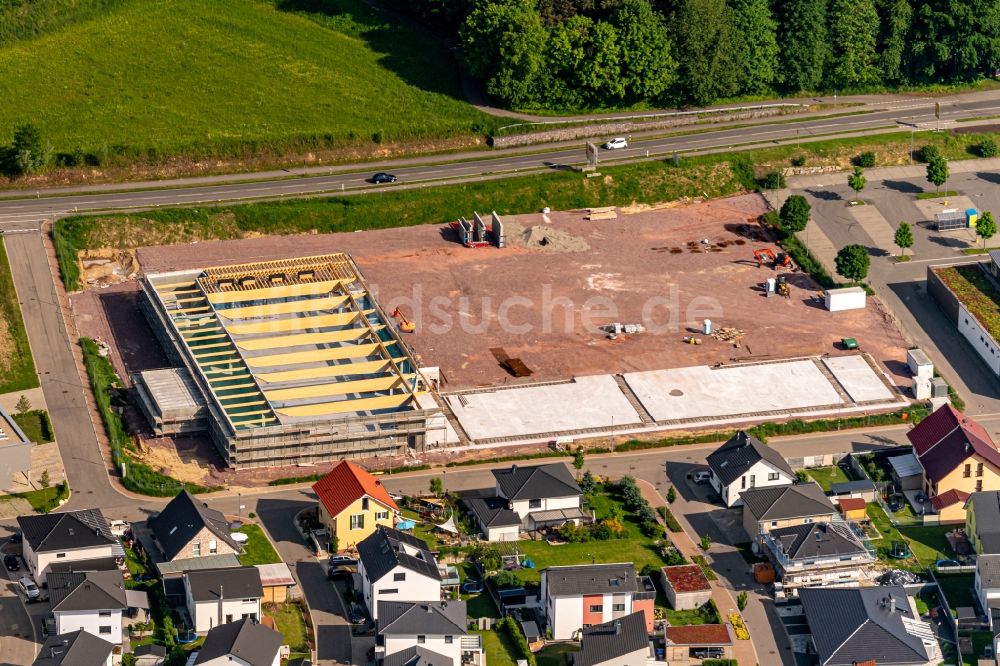 Luftbild Kenzingen - Baustelle zum Neubau Fachmarkt Feuerwehrweg in Kenzingen im Bundesland Baden-Württemberg, Deutschland