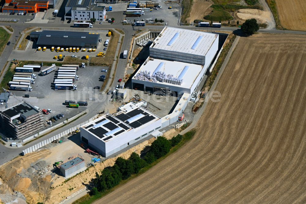 Luftbild Flehingen - Baustelle zum Neubau eines Fahrzeug-Recyclingzentrum der Firma Schwarz Rohstoff & Recycling in Flehingen im Bundesland Baden-Württemberg, Deutschland