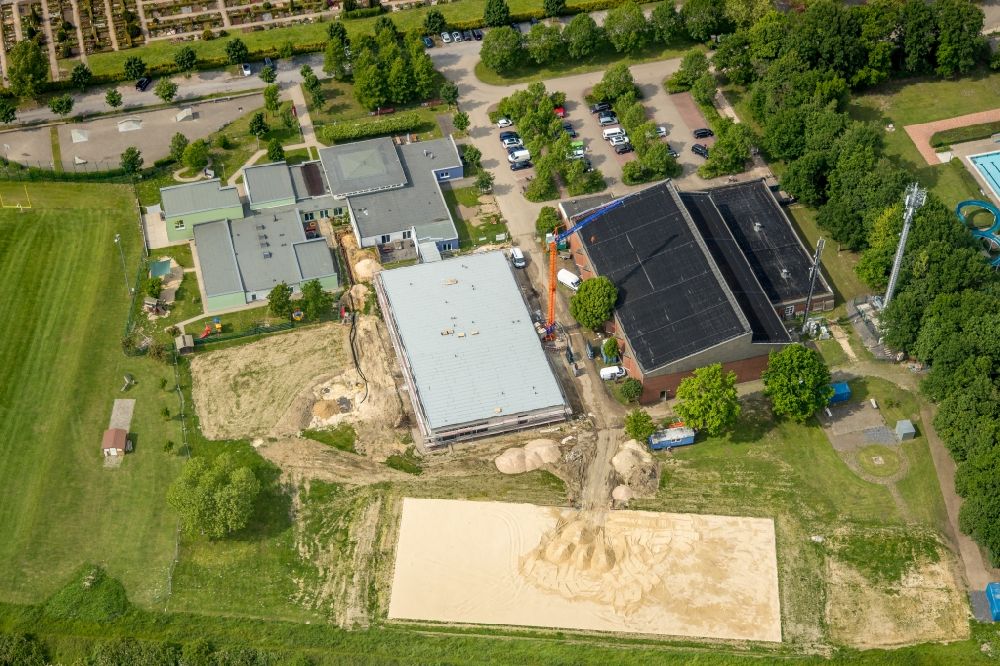 Hamm aus der Vogelperspektive: Baustelle zum Neubau des Fitnessstudio HSC-Sportwerk in Hamm im Bundesland Nordrhein-Westfalen, Deutschland