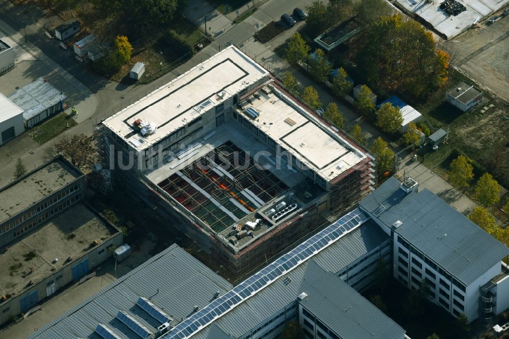Luftbild Cottbus - Baustelle zum Neubau eines Forschungs- Gebäude und Bürokomplex in Cottbus im Bundesland Brandenburg, Deutschland