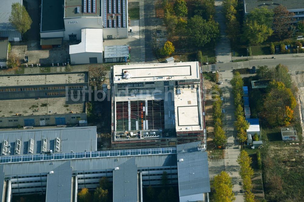 Luftaufnahme Cottbus - Baustelle zum Neubau eines Forschungs- Gebäude und Bürokomplex in Cottbus im Bundesland Brandenburg, Deutschland